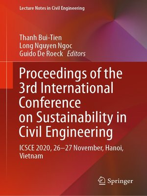 cover image of Proceedings of the 3rd International Conference on Sustainability in Civil Engineering